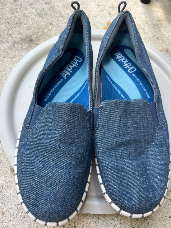 OOFOS Shoes - OOFOS Blue Denim-Style Slip-On Loafers for Men